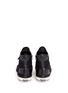 Back View - Click To Enlarge - ASH - 'Vanessa' leather strap mesh high top sneakers