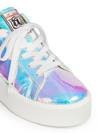 Detail View - Click To Enlarge - ASH - 'Cult' holographic leather flatform sneakers