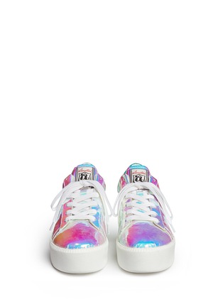 Figure View - Click To Enlarge - ASH - 'Cult' holographic leather flatform sneakers