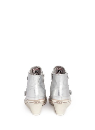 Back View - Click To Enlarge - ASH - 'Genial' metallic leather strap sneakers