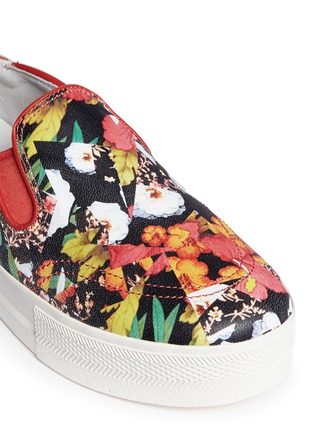 Detail View - Click To Enlarge - ASH - 'Jungle' floral print leather skate slip-ons