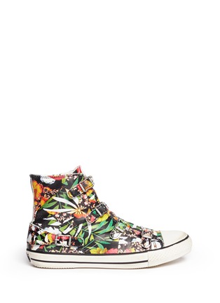 Main View - Click To Enlarge - ASH - 'Virgin' floral print leather high top sneakers