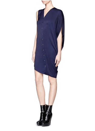 Figure View - Click To Enlarge - HELMUT LANG - Asymmetric sleeve shirt dress