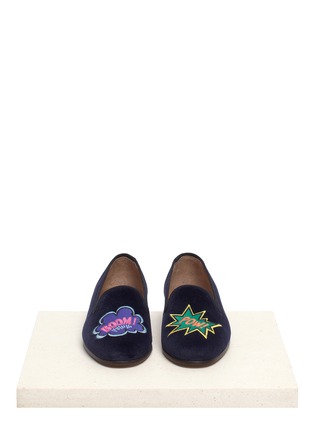 Figure View - Click To Enlarge - STUBBS & WOOTTON - 'Boom Pow' velvet slip-ons