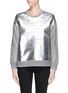 Main View - Click To Enlarge - EACH X OTHER - Poem embossed metallic leather front sweatshirt