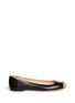 Main View - Click To Enlarge - 73426 - Spike metallic toe-cap leather ballerina flats