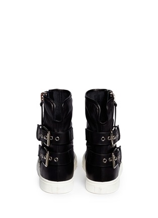 Back View - Click To Enlarge - 73426 - Side zip high-top boots