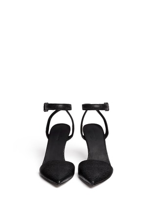 Figure View - Click To Enlarge - ALEXANDER WANG - 'Lovisa' stingray-embossed ankle strap pumps