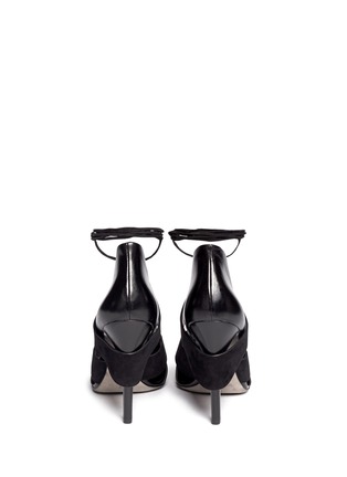Back View - Click To Enlarge - ALEXANDER WANG - Mila cutout lace-up ankle booties