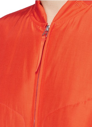 Detail View - Click To Enlarge - T BY ALEXANDER WANG - Padded cropped silk-cotton bomber jacket