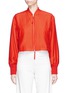 Main View - Click To Enlarge - T BY ALEXANDER WANG - Padded cropped silk-cotton bomber jacket