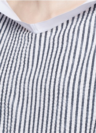 Detail View - Click To Enlarge - DAWEI - Sailor collar stripe cotton top