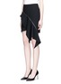 Front View - Click To Enlarge - SAINT LAURENT - Detachable asymmetric ruffle skirt
