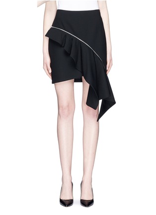 Main View - Click To Enlarge - SAINT LAURENT - Detachable asymmetric ruffle skirt