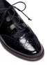 Detail View - Click To Enlarge - STUART WEITZMAN - 'Mr Gill' cutout throat leather ghillie brogues