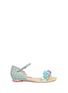 Main View - Click To Enlarge - SOPHIA WEBSTER - 'Lilico' floral paillette embellished leather sandals