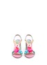 Front View - Click To Enlarge - SOPHIA WEBSTER - 'Lilico' sequin floral T-bar leather sandals
