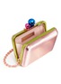  - SOPHIA WEBSTER - 'Vivi' 3D floral strap mirror leather clutch