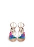 Front View - Click To Enlarge - SOPHIA WEBSTER - 'Hula' flower embellished mirror leather sandals