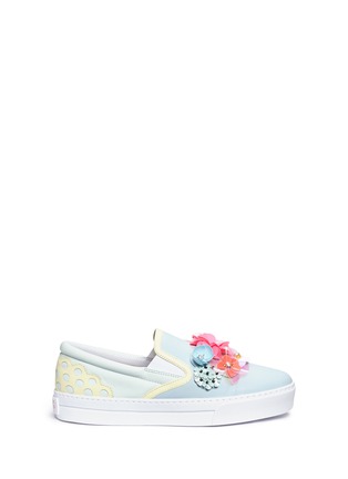 Main View - Click To Enlarge - SOPHIA WEBSTER - 'Lilico Sequin Adele' floral paillette leather slip-ons