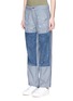 Front View - Click To Enlarge - DENHAM - 'Bonnie' patchwork linen-cotton pants