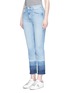 Front View - Click To Enlarge - 3X1 - 'Shelter' slim fit gradient cuff cropped jeans