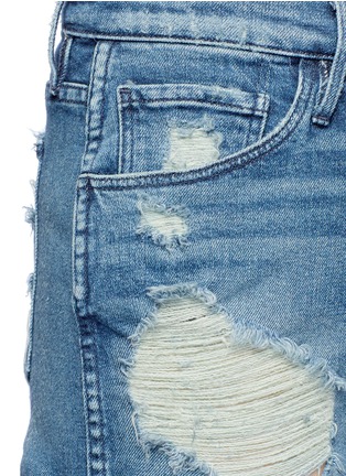Detail View - Click To Enlarge - 3X1 - 'Shelter' ripped high waist denim shorts