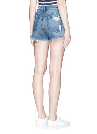Back View - Click To Enlarge - 3X1 - 'Shelter' ripped high waist denim shorts