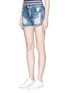 Front View - Click To Enlarge - 3X1 - 'Shelter' ripped high waist denim shorts