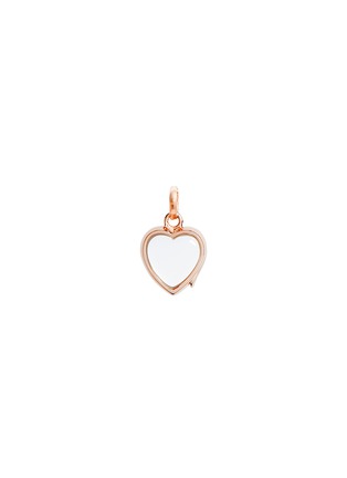 Main View - Click To Enlarge - LOQUET LONDON - 14k rose gold rock crystal heart locket – Small 12mm