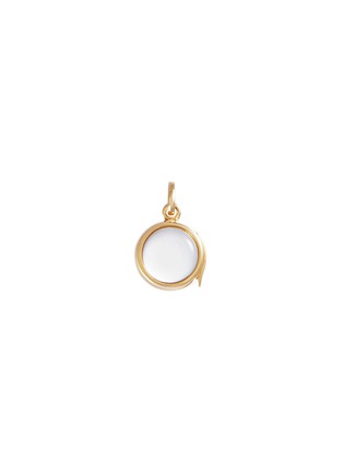Main View - Click To Enlarge - LOQUET LONDON - 14k yellow gold rock crystal round locket – Small 12mm