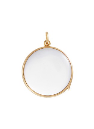 Main View - Click To Enlarge - LOQUET LONDON - 14k yellow gold rock crystal round locket – Large 22mm