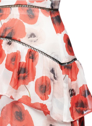 Detail View - Click To Enlarge - 72723 - Floral print tiered ruffle silk gown