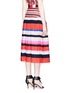 Back View - Click To Enlarge - 72723 - Belted stripe cotton midi skirt