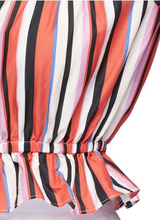 Detail View - Click To Enlarge - 72723 - 'Rosie' amalfi stripe cropped cold shoulder top