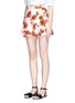 Front View - Click To Enlarge - 72723 - Poppy floral print tuck front shorts