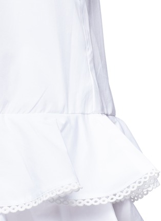 Detail View - Click To Enlarge - 72723 - Ruffle cold shoulder cotton poplin dress