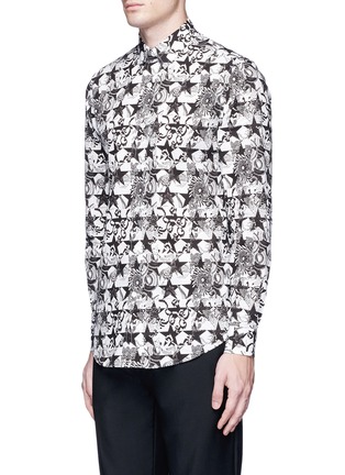 Front View - Click To Enlarge - PORTS 1961 - Star floral print poplin shirt