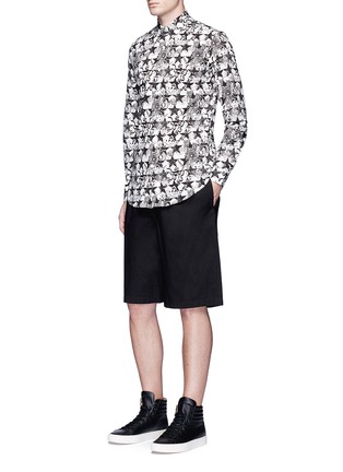 Figure View - Click To Enlarge - PORTS 1961 - Star floral print poplin shirt