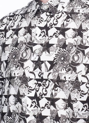 Detail View - Click To Enlarge - PORTS 1961 - Star floral print short sleeve poplin shirt