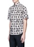 Front View - Click To Enlarge - PORTS 1961 - Star floral print short sleeve poplin shirt