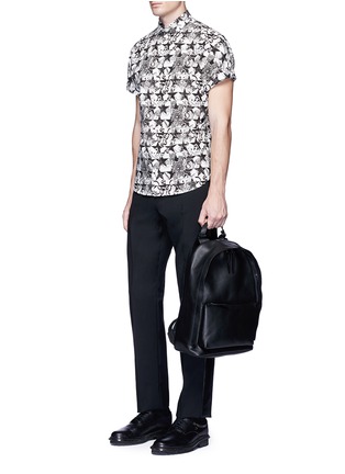 Figure View - Click To Enlarge - PORTS 1961 - Star floral print short sleeve poplin shirt