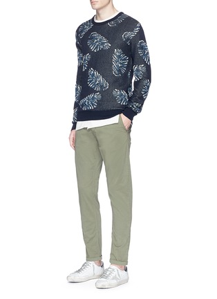 Figure View - Click To Enlarge - SCOTCH & SODA - Leaf jacquard sweater