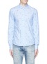 Main View - Click To Enlarge - SCOTCH & SODA - Leaf embroidered cotton dobby shirt