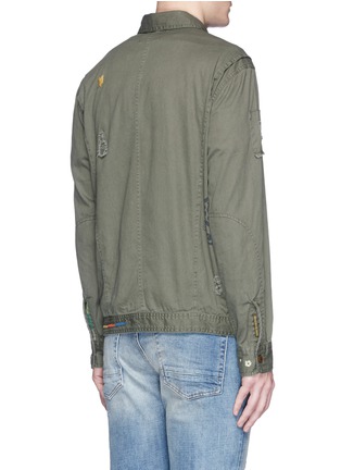 Back View - Click To Enlarge - SCOTCH & SODA - 'Worked-Out' army badge shirt jacket
