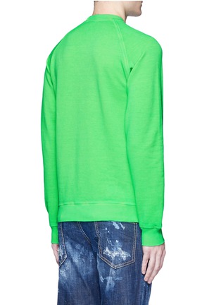 Back View - Click To Enlarge - 71465 - Velvet logo neon French terry sweatshirt
