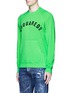 Front View - Click To Enlarge - 71465 - Velvet logo neon French terry sweatshirt