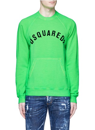 Main View - Click To Enlarge - 71465 - Velvet logo neon French terry sweatshirt