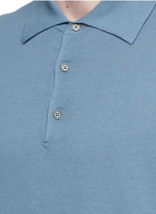 Detail View - Click To Enlarge - ALTEA - Cotton knit polo shirt