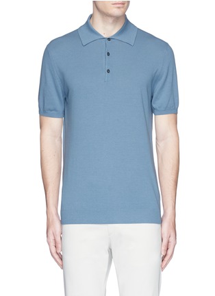 Main View - Click To Enlarge - ALTEA - Cotton knit polo shirt